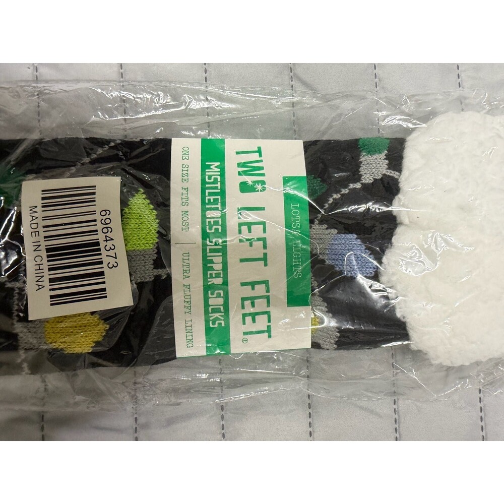 Two Left Feet Lotsa Lights Slipper Socks New